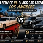 Limo vs black car service in Los Angeles for airport transfers, corporate travel, weddings, and events.